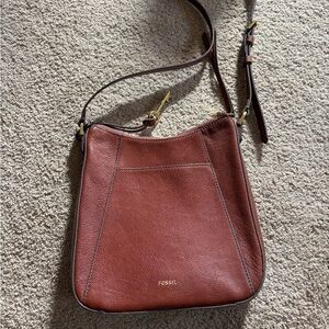 Fossil Brown Leather Shoulder Bag